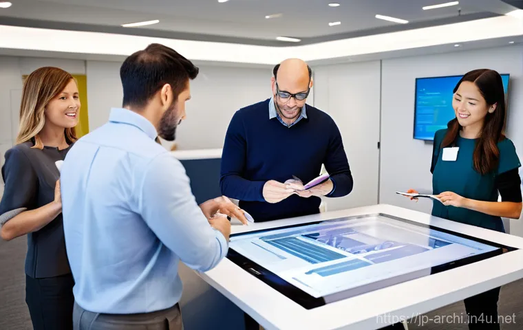 건축 설계 프로세스 최적화 - **Prompt:** A futuristic architectural studio at dusk. A focused, female architect in her late 30s, ...