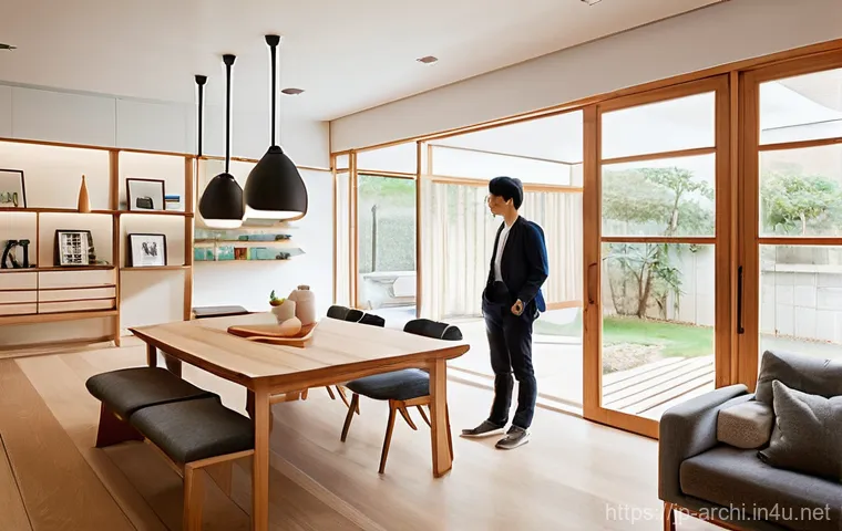건축가의 전문성 평가 요소 - **Prompt 1: The Visionary Architect's Dialogue for an Evolving Home**
    "A cozy, sunlit modern Jap...