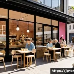 건축 프로젝트의 경제적 영향 평가 사례 - **Vibrant Community Growth Around a New Urban Hub**
    A bustling and lively scene depicting the "e...